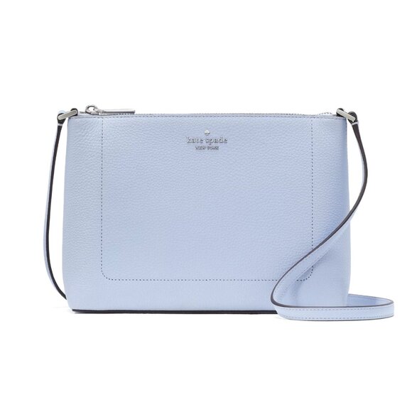 New Kate Spade Leila Crossbody Pebble Leather Serenity - Picture 4 of 5